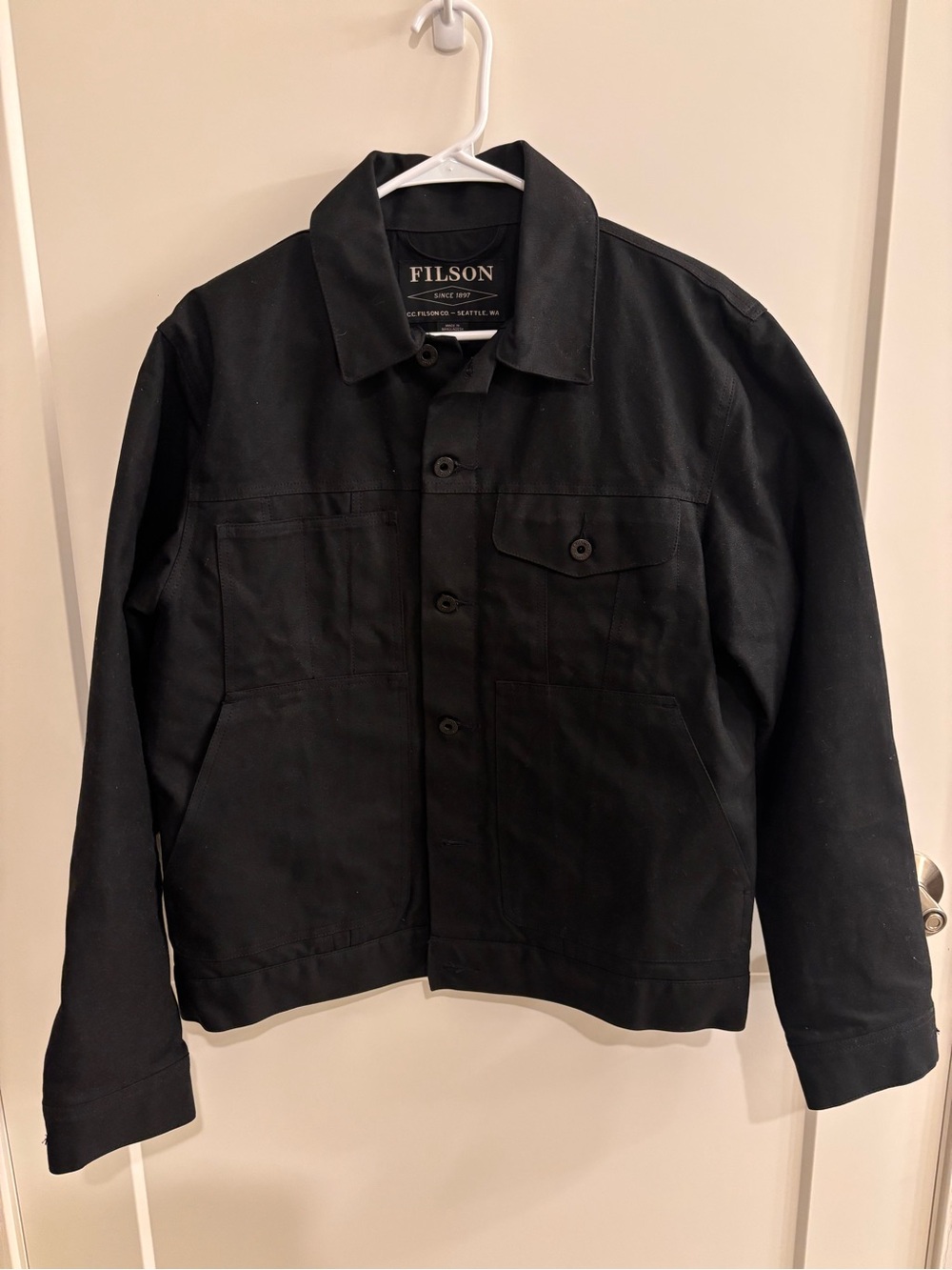 Filson tin cloth short cruiser jacket, men’s M